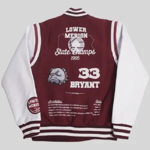 Kobe Bryant Lower Merion Maroon and White Letterman Varsity Jacket