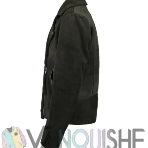 Kristina Corinthos-Davis General Hospital 2026 Kate MansiOlive Green Suede Leather Moto Jacket For Men and Women