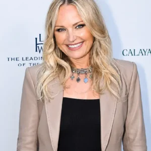 Malin Åkerman Calamigos Ranch Celebration Fringe Leather Blazer