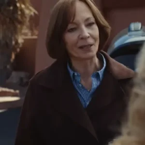 Miss You, Love You 2026 Allison Janney Dark Brown Suede Coat