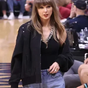 NBA Playoffs Taylor Swift Denim Bomber Jacket