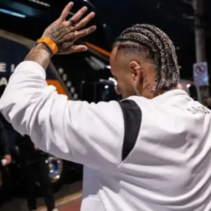 Neymar Santos FC White Full-Zip Track Jacket
