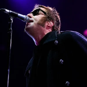 Oasis Liam Gallagher Black Wool Double Breasted Button Style Long Coat For Men