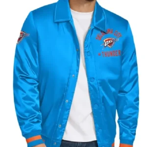 Oklahoma City Thunder Blue Bomber Jacket