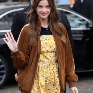 PFW Barbara Palvin Brown Jacket