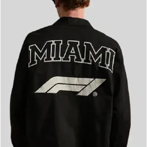 Pacsun x Formula 1 Miami Grand Prix Workwear Black Jacket For Men and Women