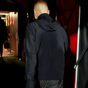Pep Guardiola Bournemouth Vs Manchester City Premier League Match Black Hooded Jacket