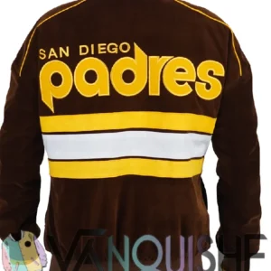 Pro Baseball San Diego Padres Brown Velvet Jacket