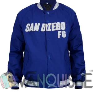 San Diego FC Navy Blue Bomber Jacket Front