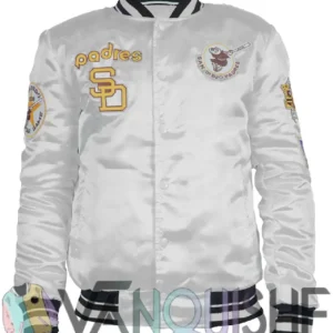 San Diego Padres White Satin Jacket