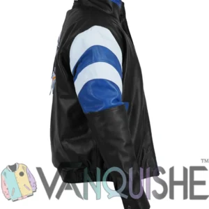 Sharks Starter Leather Vintage Jacket Side