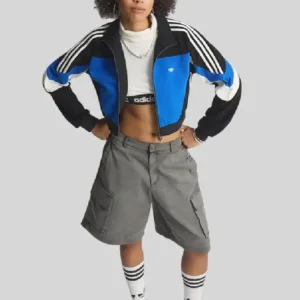 Shop Adidas Blocking Track Cropped Jacket For Women
