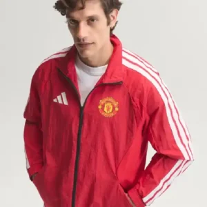 Shop Adidas Manchester United Home Anthem Red Jacket For Men and Women