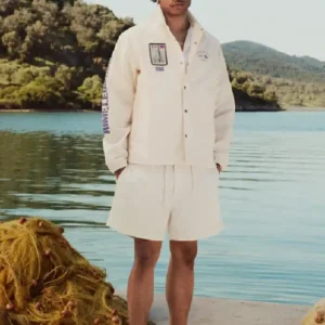 Shop Aimé Leon Dore 2026 Marina Spring Summer Cream Jacket For Men