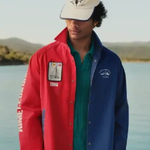 Shop Aimé Leon Dore 2026 Marina Spring Summer Red and Blue Jacket