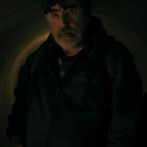 Shop Alfred Molina 2026 TV Series The Boroughs Sam Cooper Black Zip-Up Hoodie
