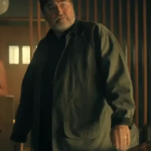 Shop Alfred Molina 2026 TV Series The Boroughs Sam Cooper Olive Green Cotton Field Jacket For Men