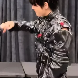 Shop BTS Jungkook Tampa concert 2026 Black Leather Costume Jacket