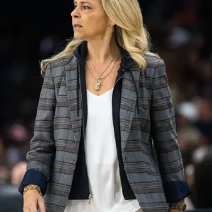 Shop Becky Hammon Finals Playoffs Grey Checkered Blazer For Women