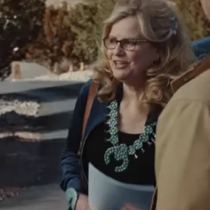 Shop Bonnie Hunt 2026 Movie Miss You, Love You Judith Bibbs Blue Jacket
