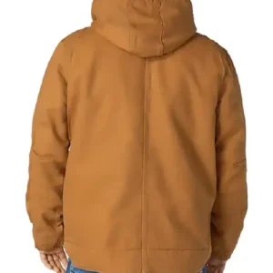 Shop Carhartt Washed Duck Bartlett Brown Hooded Jacket For Men
