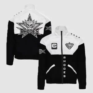 Shop Cody Rhodes Black and White Zip-Up Windbreaker Jacket
