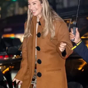 Shop Este Haim New York City 2026 Mid Length Brown Wool Overcoat For Women