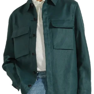 Shop Evan Peters Upfront Event New York 2026 Green Jacket