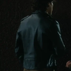 Shop Josh Heuston 2026 TV Series Off Campus S01 Justin Kohl Black Biker Leather Jacket