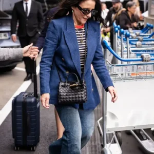 Shop Julia Louis-Dreyfus 79th Cannes Film Festival France 2026 Nice Airport Blue Denim Blazer