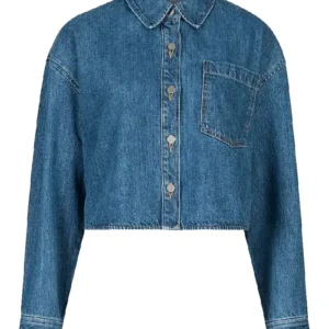Shop Kayla Schaeffer 2026 TV Series Hacks S05 Megan Stalter Blue Denim Jacket