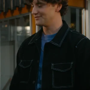 Shop Khobe Clarke 2026 TV Series Off Campus S01 Beau Maxwell Black Denim Jacket
