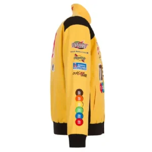 Shop Kyle Busch M&M’s Twill Uniform Snap-Tab Buttoned Yellow Jacket