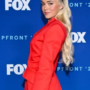 Shop Livvy Dunne Baywatch Reboot Promo Red Blazer