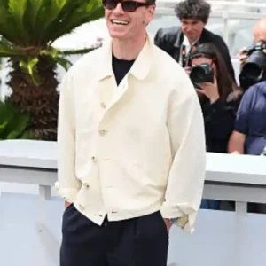 Shop Michael Fassbender 79th Annual Cannes Film Festival Cream Jacket For Men