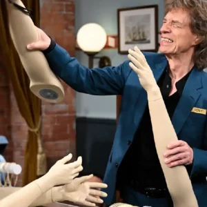 Shop Mick Jagger The Tonight Show Jimmy Fallon S13 Blue Blazer For Men