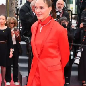 Shop Monia Chokri 79th Annual Cannes Film Festival Red Blazer