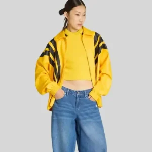 Shop Now Raphinha x FIFA Adidas Santiago Yellow And Black Lining Leather Jacket