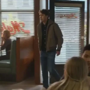 Shop Riley Davis 2026 TV Series Off Campus S01 Sean McCall Green Bomber Jacket