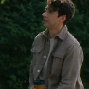 Shop Riley Davis 2026 TV Series Off Campus S01 Sean McCall Grey Corduroy Jacket