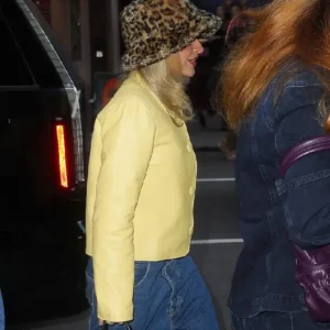 Shop Sabrina Carpenter Cats The Jellicle Ball Yellow Leather Jacket