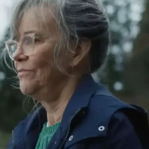 Shop Sally Field 2026 Movie Remarkably Bright Creatures Tova Navy Blue Cotton Hooded Jacket