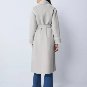 Shop Sheinelle Jones The Today Show 2026 Grey Wrap Long Coat