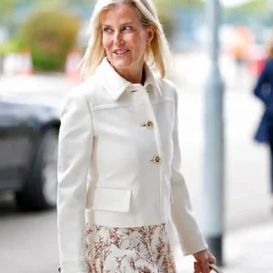 Shop Sophie Airbus Defence and Space 2026 White Wool Cropped Jacket