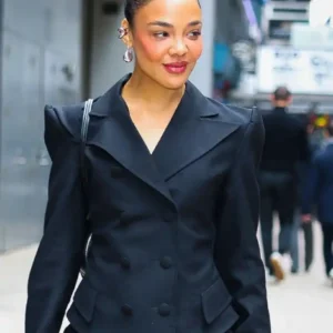 Shop Tessa Thompson New York City 2026 Black Blazer