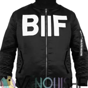 Shop The Kid LAROI Before I Forget Black Bomber Jacket For Men and Women