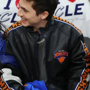 Shop Timothée Chalamet Knicks Leather Jacket