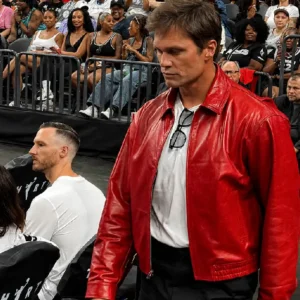 Shop Tom Brady Championship Ring Ceremony Red Leather Jacket
