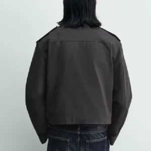 Shop Zara Michael Jackson Napoleon Grey Hooked Style Jacket For Men and Women