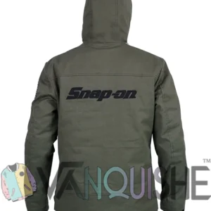 Snap-On Green Hooded Jacket Back